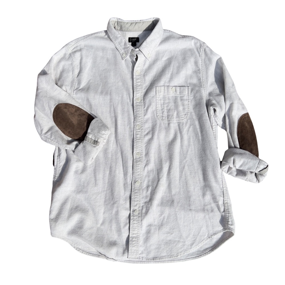 J.Crew Wool Blend Oxford With Suede Elbow Patches